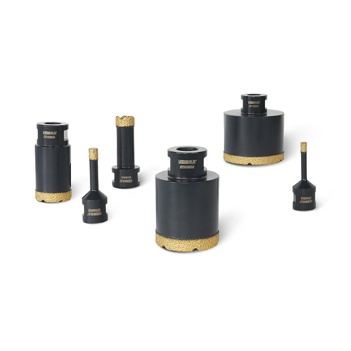Bihui Diamond Brazed Core Bit Set in Aluminum Case 6 pcs