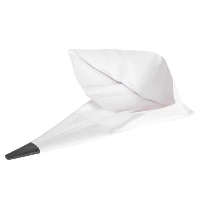 BIHUI Grout Bag with Plastic Tip opened at the top, showing the white bag and tapered black plastic nozzle