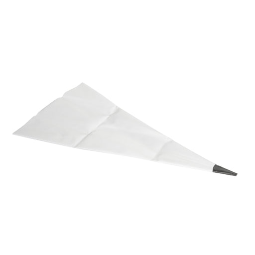 BIHUI Grout Bag with Plastic Tip (GBP23) — 23.5" white cone-style grout bag laid flat with black plastic tip