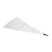 BIHUI Grout Bag with Plastic Tip (GBP23) — 23.5" white cone-style grout bag laid flat with black plastic tip