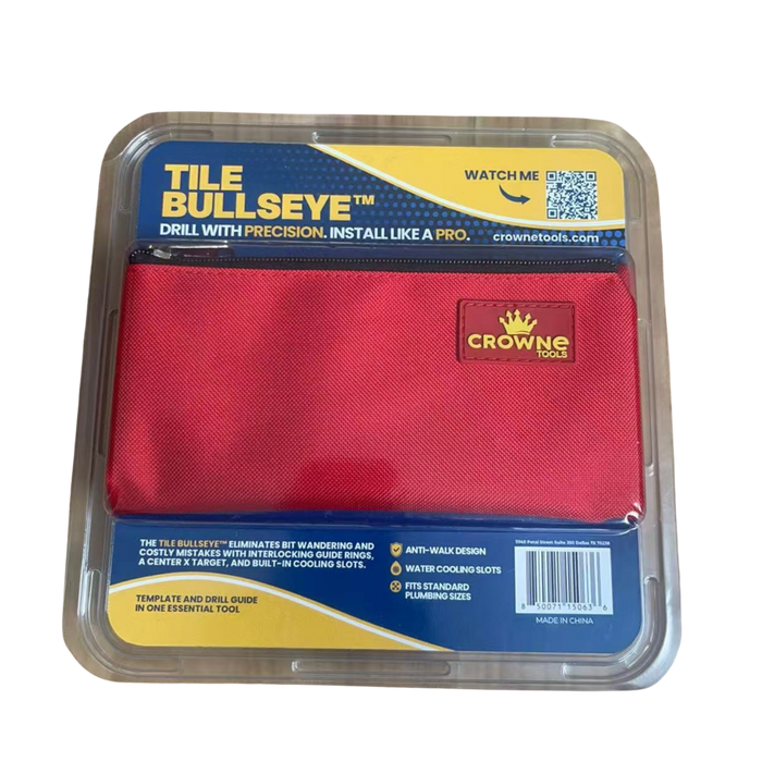 Crowne Tools Tile BullsEye™ - Multi-Size Tile Drilling Template & Guide