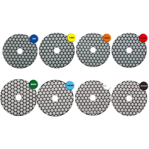 Rubi 4" Dry Diamond Resin Polishing Pads