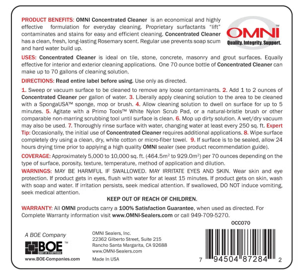 Omni Concentrated Cleaner (70 Ounce)
