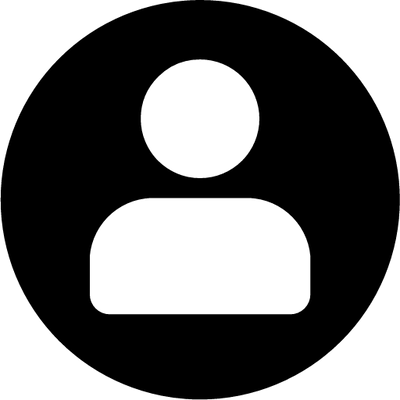 a black circle background with figure outline