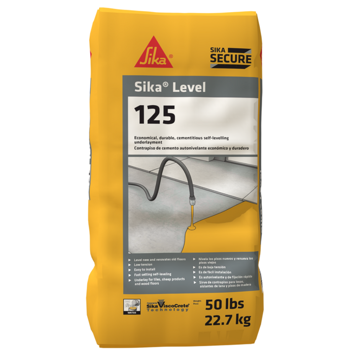Sika® Level-125 Cementitious Self-Leveling Underlayment (50lb bag) - 48 bags per skid