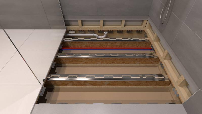 Rapid Recess Bracket Kit for Linear Drain at the Back Wall - Tile ProSource