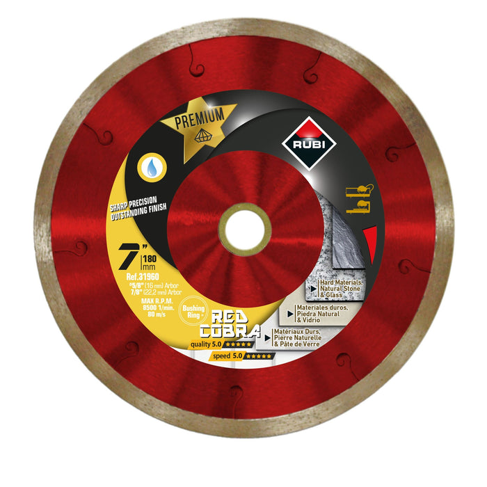 Rubi Red Cobra 7" Diamond Blade