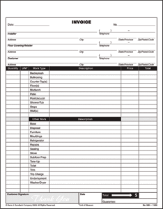 Gundlach Pro Tile & Stone Invoice Book