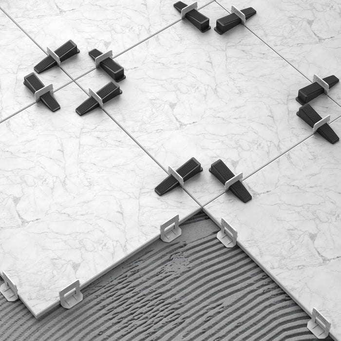 Pearl Tile Leveling System on Floor