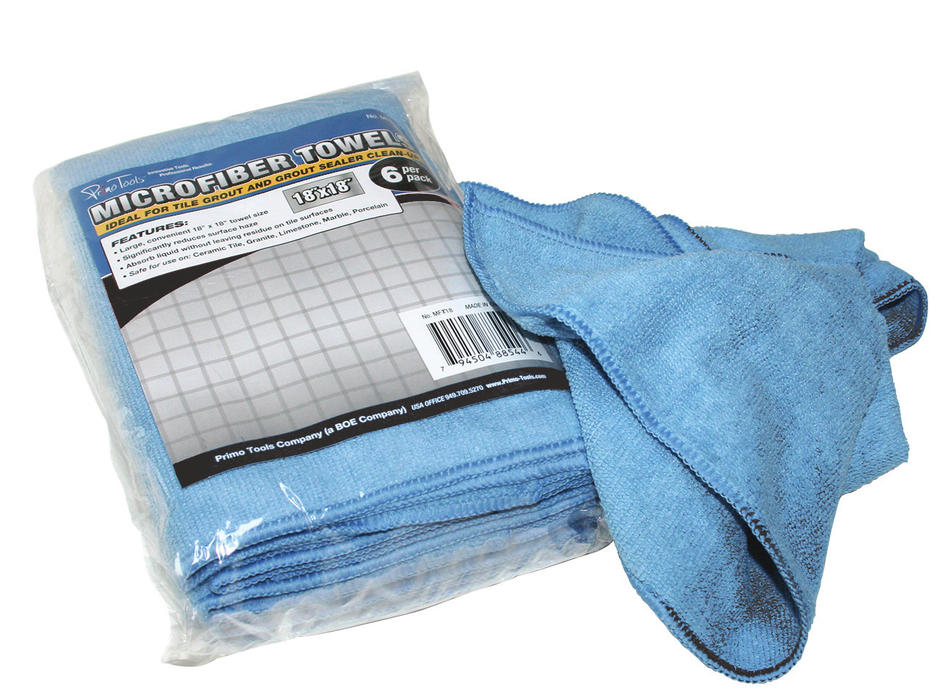 Microfiber Towels Large 18"x18" (6 per pack) - Tile ProSource