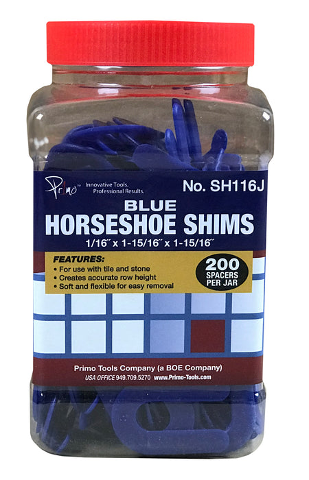 Primo Tools 1/16" Blue Horseshoe Shims