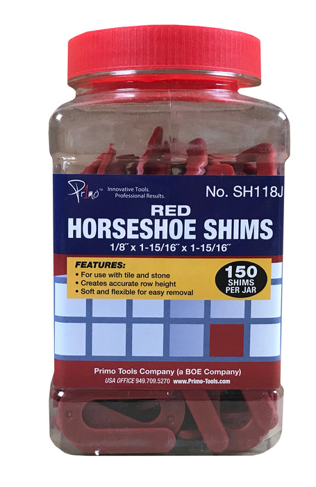 Primo Tools 1/8" Red Horseshoe Shims